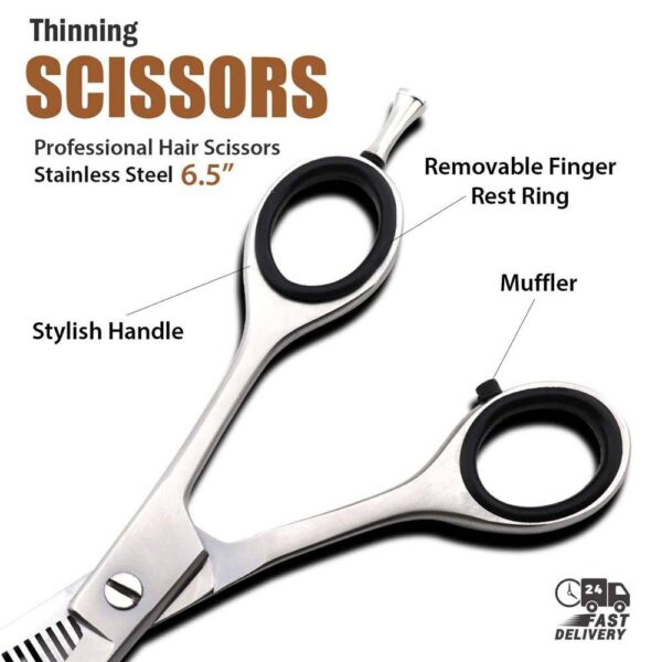 Haryali London 6.5 Hair Thinning Texturizing Barber Scissors - HARYALI LONDON