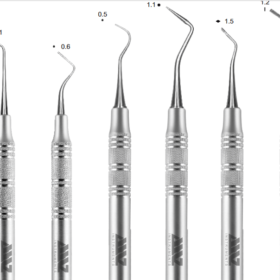 The tips of instruments are very precisely machined and used to pack filling materials into cavity preparations.