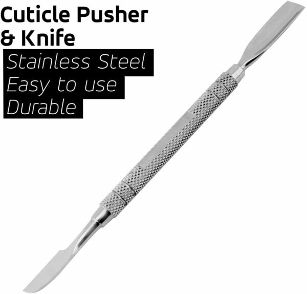 Stainless Steel Made Cuticle Knife & Pusher for Finger Nails Unisex - HARYALI LONDON